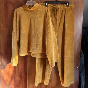 Madewell Texture & Thread Velour Corduroy Matching Lounge Set | Women’s Plus XXL